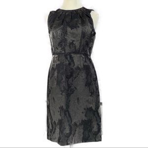 NWT Anne Taylor LOFT Dress Sleeveless Silver Charcoal Cocktail Party Petite 8P